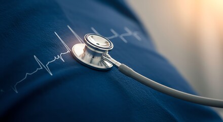Stethoscope on Heart Trace