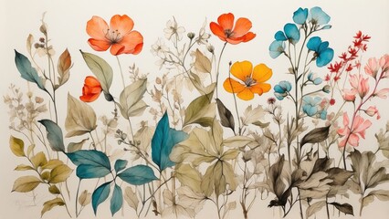 "A Female Artist's Desk: Drawing Beautiful Flowers"