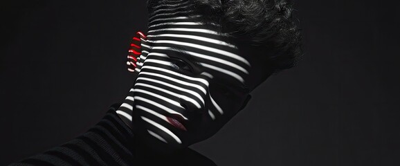 Striped face