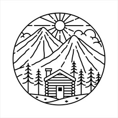 natural scenery in the frame illustration