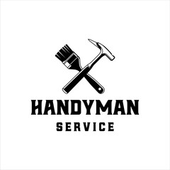 Handyman service logo with classic style design