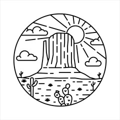 natural scenery in the frame illustration