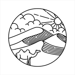 natural scenery in the frame illustration