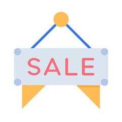 A sale banner illustration with a flat design style