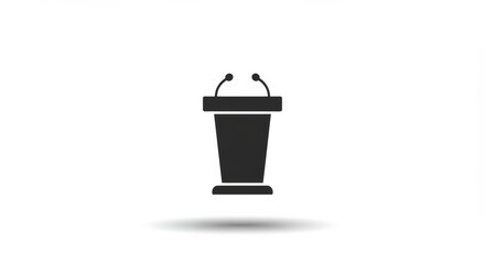 Simple Podium Icon Design for Presentations and Public Speaking