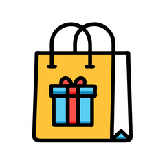 Graphic of gift bag with present for any occassion