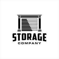 Garage door service  logo with masculine style design