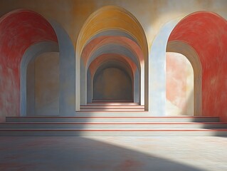 Arches and Stairway Interior