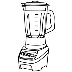 Blender Line Art – Kitchen Appliance Outline Illustration