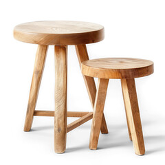 modern Side tables front view full length isolate on white background,