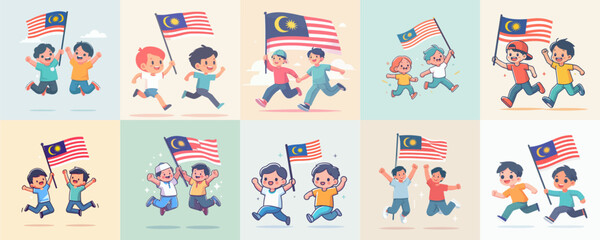 collection of people celebrating Malaysian independent day