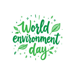 Celebration of world environment day through decorative typographic design