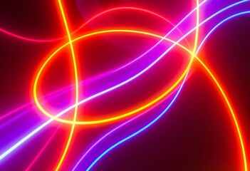 Neon Light Trails A Futuristic and Abstract Composition