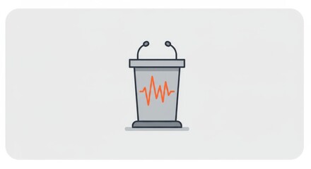 Modern Minimalist Podium Icon for Presentations and Public Speaking