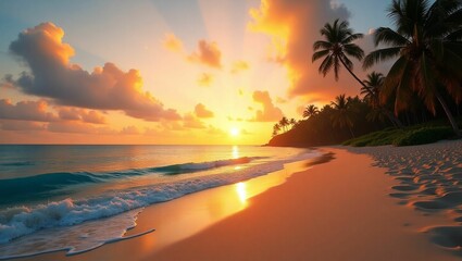 sunset on the beach