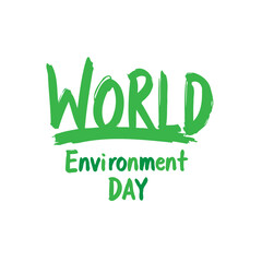 Conceptual green message for world environment day promoting ecological awareness