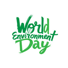 Obraz premium Celebrating World Environment Day: A Green Brushstroke of Environmental Awareness