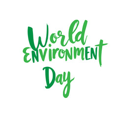 Obraz premium Celebration of environmental awareness for World Environment Day typography