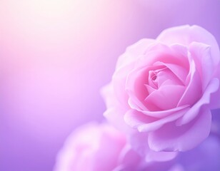 Fototapeta premium A vibrant pink rose flower wallpaper featuring lush, blooming roses in various shades of pink, set against a soft, muted background for a romantic touch.