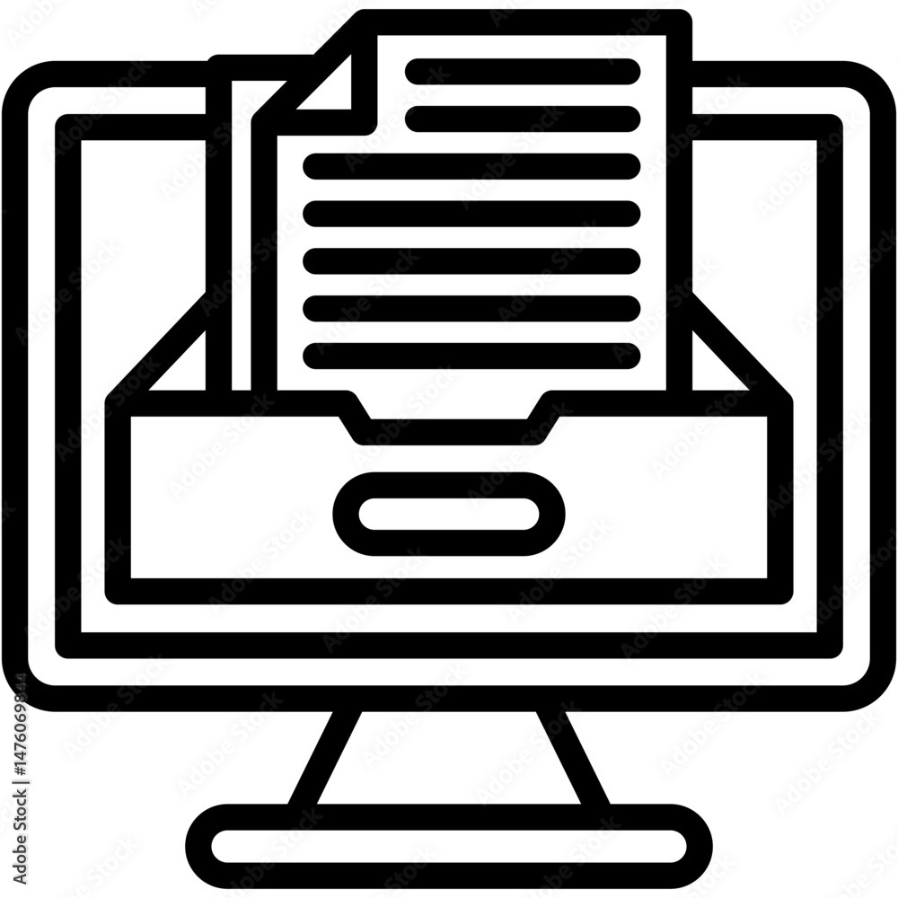 Poster data archiving icon