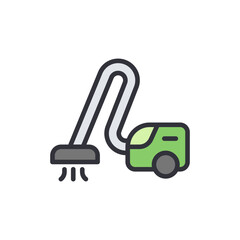 Iconic Vacuum Cleaner Illustration On A Transparent Display For Versatile Use
