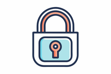 padlock icon semicircular shackle