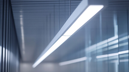 Modern Office Ceiling with Linear LED Lighting