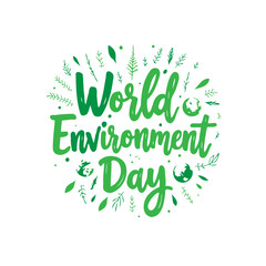 Festive world environment day vector design with lush greenery illustration