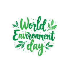 Lush Calligraphy: Celebrating World Environment Day with Flourishing Greenery