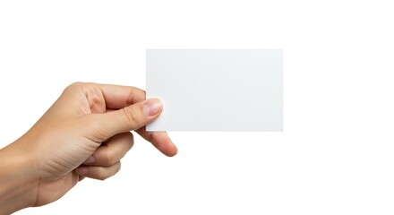 Obraz premium Blank Card Held by Hand
