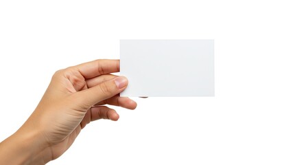 Fototapeta premium Hand Holding White Card