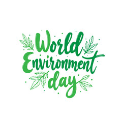 Fototapeta premium Elegant World Environment Day Graphic Design with Leafy Accents and Green Hue