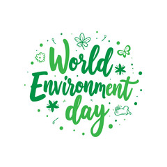 Fototapeta premium Celebrating nature's beauty: A vibrant World Environment Day illustration