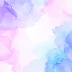 Obraz premium A soft watercolor background blending soothing shades of blue and gentle pink, creating a dreamy, ethereal atmosphere perfect for artistic projects.