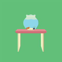 Aquarium decoration illustration