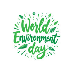 Elegant Green Design Showcasing World Environment Day Celebration Message