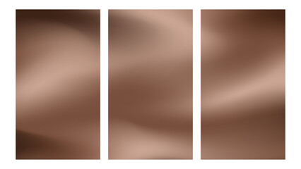 Obraz premium Collection of aesthetic mocha brown colors gradient vertical background.