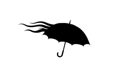 Black umbrella silhouette