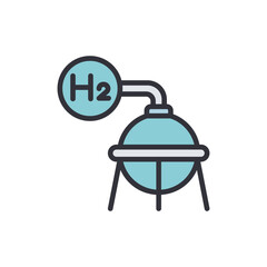 Hydrogen Storage Tank Icon Representing Clean Energy Solutions Technology