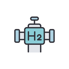 Hydrogen Valve Illustration Depicting Clean Energy and Technological Innovation