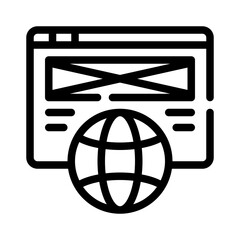 online presence line icon