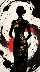 Fototapeta premium Abstract Qipao Design 004