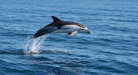 Fototapeta premium Dolphin Jumping in Ocean