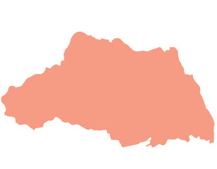 埼玉県　地図　赤　イラスト