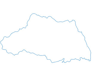 埼玉県　地図　白　イラスト