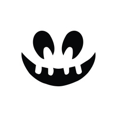 Spooky Face Pumpkin or Ghost Halloween