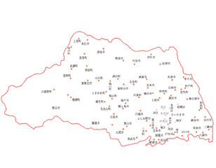 埼玉県　地図　白　斑点　イラスト