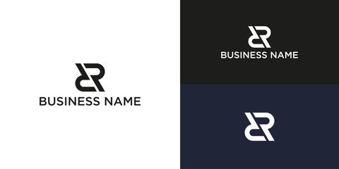 Modern Logo with Intertwined Letters R – Minimalist Monogram Design for Branding and Corporate Identity