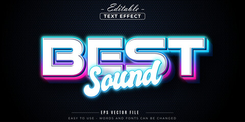 Best sound text style, editable text effect.