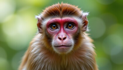 Obraz premium Curious monkey observing nature jungle habitat wildlife photography close-up perspective animal behavior